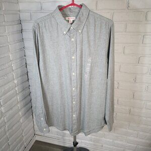 NWT Joe Fresh Men's Size Small Grey Button Front Light Flannel Shirt